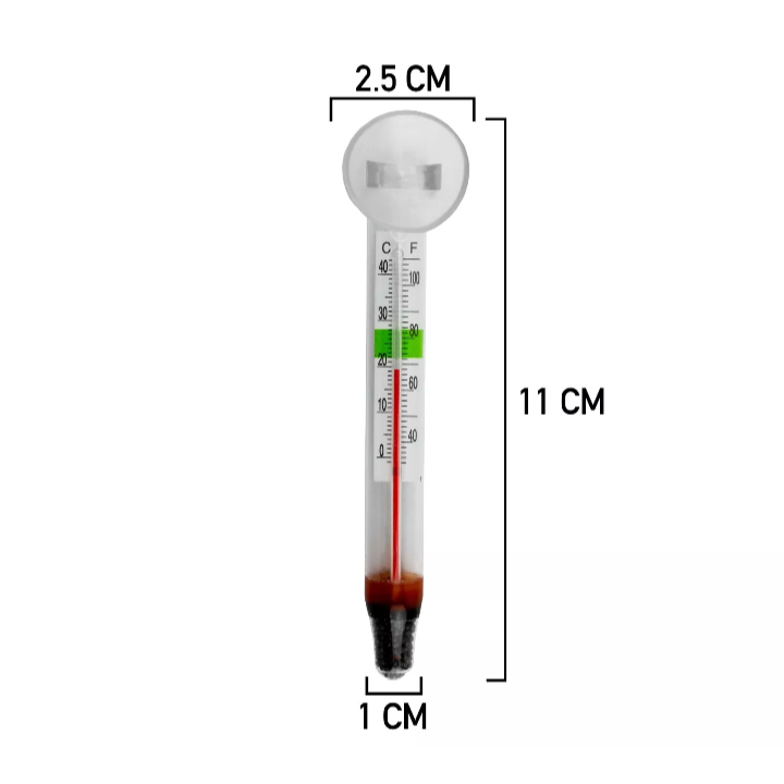 Aquarium Fish Tank Thermometer Glass Meter Water Temperature Gauge Suction Cup