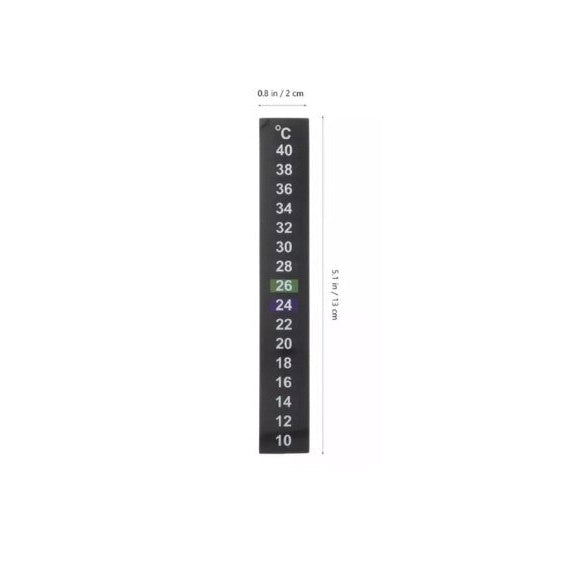 LCD STICK ON DIGITAL THERMOMETER ADHESIVE AQUARIUM FISH TANK WINDOW STRIP B2G2