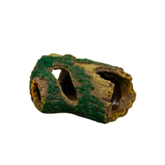 Log Cave Tree Stump Moss Branch Hideaway Fish Tank Aquarium Vivarium Ornament