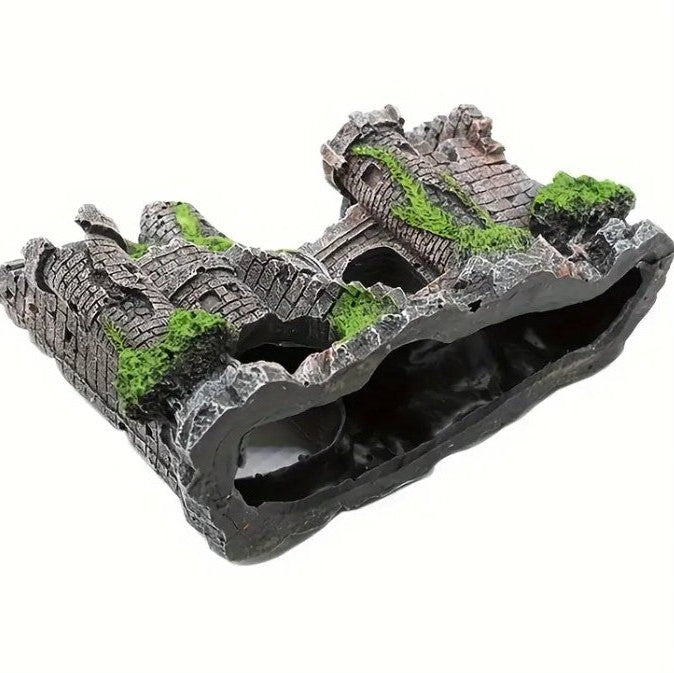 Aquarium Fish Tank Landscaping Ornaments Castle Hiding Shrimp Cave Resin Castle