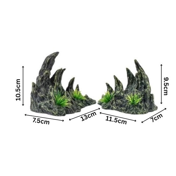 Aquarium Fish Tank Ornament Decoration Mountain Hiding Fish Tank Cave Mountain Small Nano