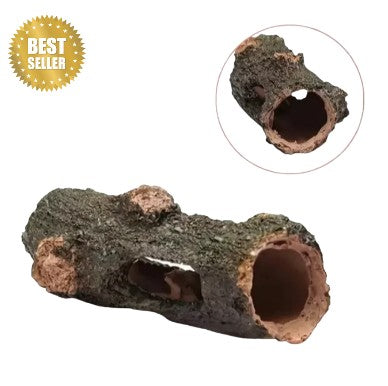 1pc Aquarium Hollow Hole Log Tree Tunnel Fish Tank Decor Shrimp/Pleco Small Cave