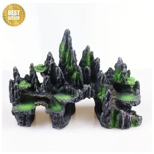 Aquarium Mountain Large Decorative Ornament Aquascape - Vintage Rocky Mountain