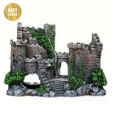 Aquarium Fish Tank Landscaping Ornaments Castle Hiding Shrimp Cave Resin Castle
