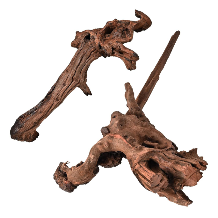 Aquarium Wood Root Decoration Fish Tank Natural Driftwood Purple Mahogany 25-35cm