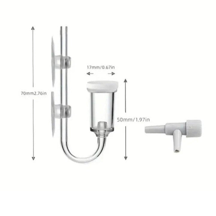 Glass Co2 Diffusers Aquarium Fish Tanks Co2 Diffusers Glass Cup Reactor Refiner