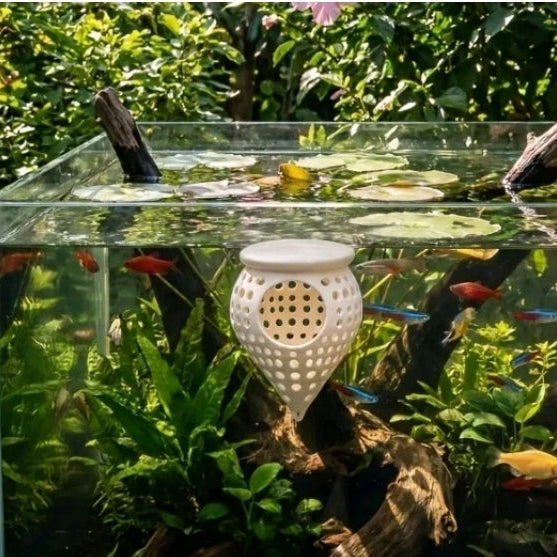 Floating Betta Fish & Shrimp Hammock | Aquarium Rest Perch Hide Breeding Cave
