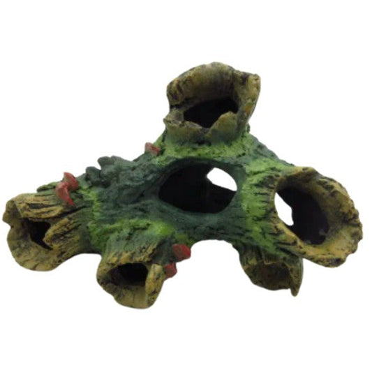 Fish Tank Aquarium Cave Resin Trunk Ornament Tank Small Fish Shrimp Hideaway