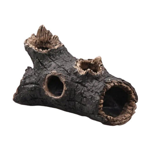 Aquarium Hollow Log Tree Tunnel Cave Fish/Shrimp Hideaway Fish Tank Decorations