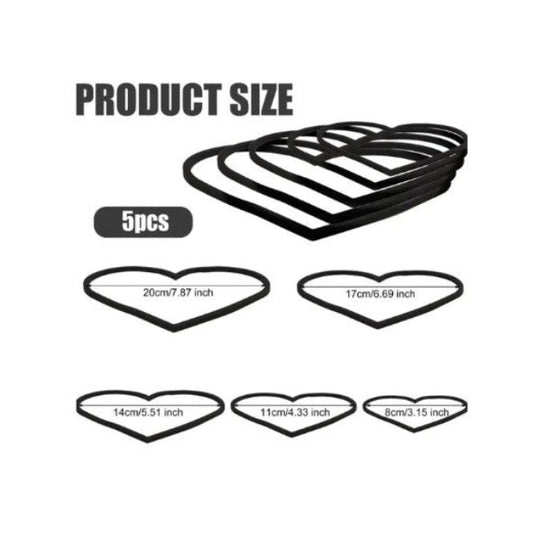 5x Aquarium Floating Plant Rings Heart Shaped Different Sizes Floating Plant