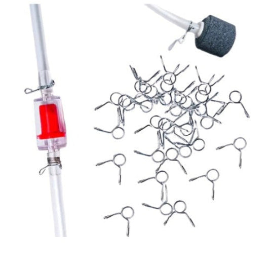 Air Line Tubing Clamp Aquarium Water Pipe Air Line Hose Clips/Clamp 20pk